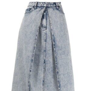 Phillip Lim Acid Wash Denim Skirt